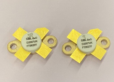 D2007UK  RF MOSFET Transistor Silicon DMOS RF FET 5W-28V-400MHz SE, 2 EA