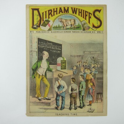 Blackwell's Durham Tobacco Advertising Durham Whiffs Comic Book Antique 1878