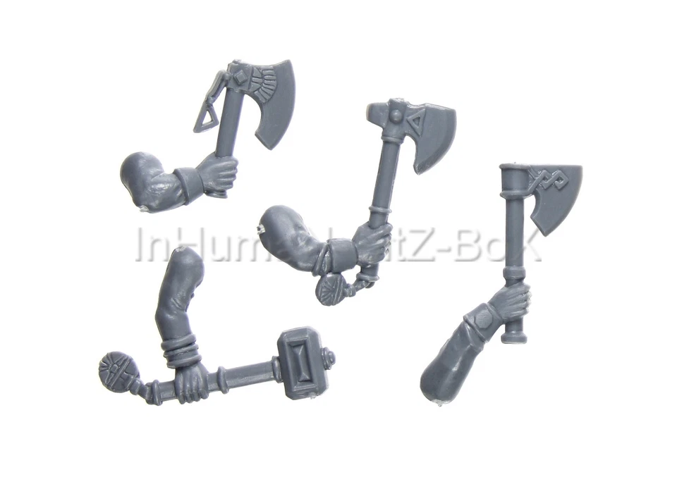 NNG15 BRAS ARME BASE x4 GUERRIER NAIN WARHAMMER BITZ - Photo 1/1