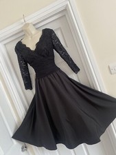 EXQUISITE BNWT NEW YORK DESIGNER ELIZA J SIZE 10 EUR 6 SEQUINS BLACK PARTY DRESS