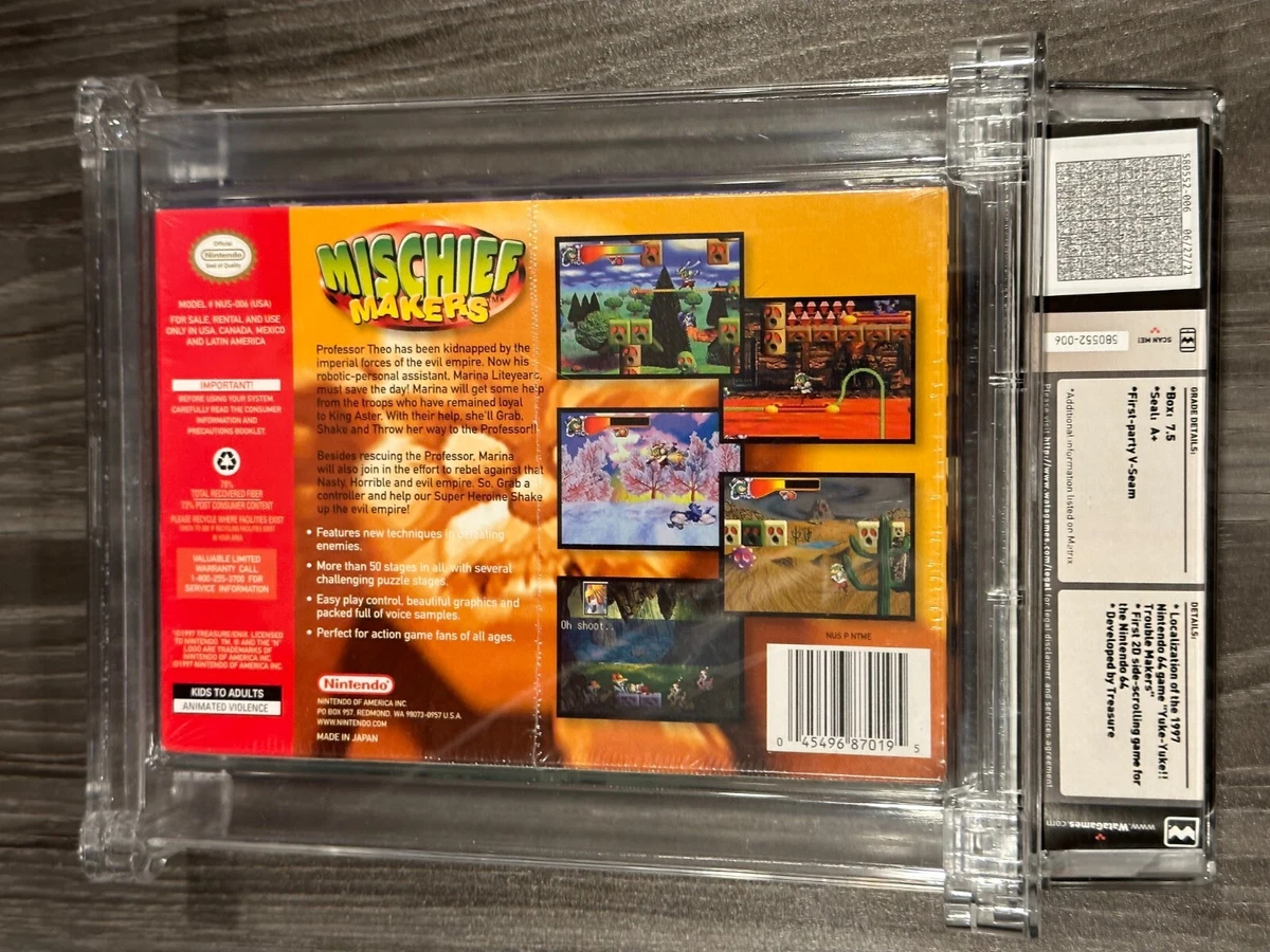 Mischief Makers Nintendo 64 N64 New Sealed GRADED WATA 7.5 A+ | eBay