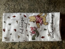 2 Pk Disney Winnie The Pooh Fall Autumn Leaves Kitchen Dish Towels 16i X 26  NEW
