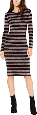 michael kors metallic sweater dress NWOT Michael Michael Kors Gray Metallic Knit Sweater Dress size L