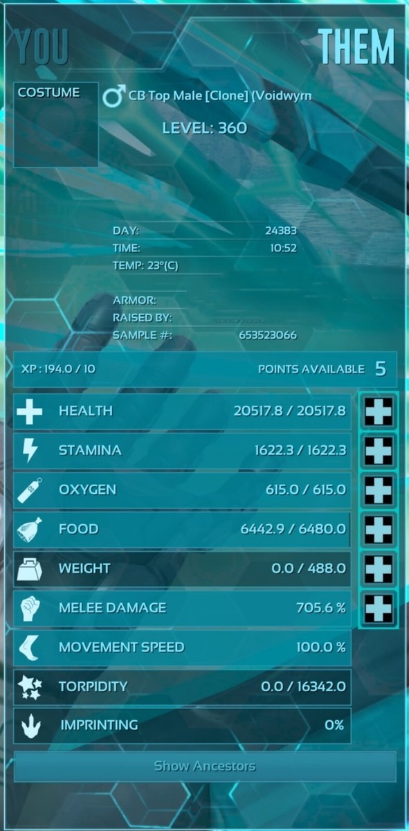 ARK Survival Evolved PS4 PS5 PVE Genesis 2 Voidwyrm New Top Stats (Void)  705 m