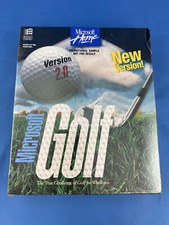 Microsoft Golf Version 2.0 Vintage 1994 Computer Big Box Game Brand New