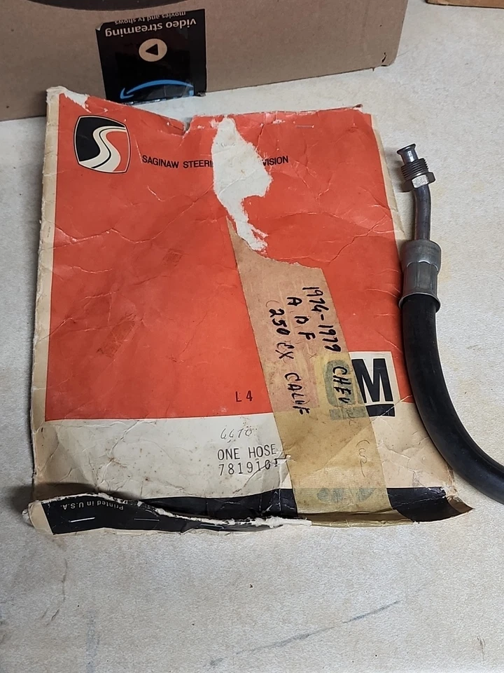 NOS 1976-79 CHEVROLET MALIBU IMPALA CAMARO (250) POWER STEERING HOSE GM 7819101 - Image 3 of 4