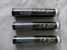 Lot of 3 L.A. GIRL Matte Flat Velvet Lipstick 1 Love Story And 2 Carried Away