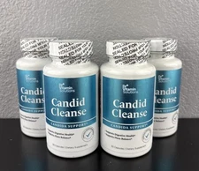 Lot Of 4 Bottles Candida Cleanse Detox Supports Digestive Gut Health - 30 Caps