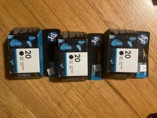 Genuine Lot of 3 Genuine HP 20 C6614D Black Ink Cartridge Exp 2015 and 2016