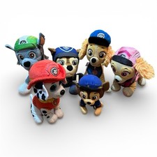 Paw Patrol Plush Stuffed Animal Lot 6 Marshall Rocky Chase Police  Moto Skye