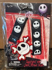 Nightmare Before Christmas Jack Skellington Lanyard w/ Jack Head Skull New Pkg