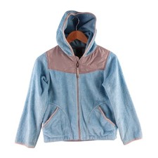 The North Face Denali Fleece Hoodie Blue Mauve Full Zip Jacket Womens Medium
