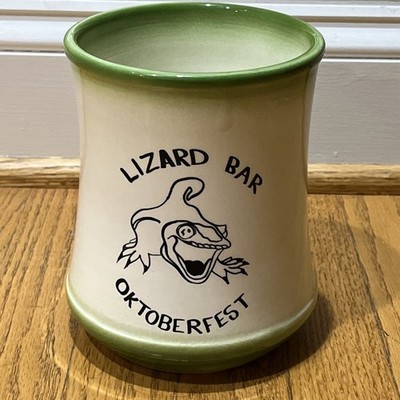 Lizard Bar Pottery Oktoberfest Moses Hand-made Cyprus Stein Mug - 48 Ounces Oof