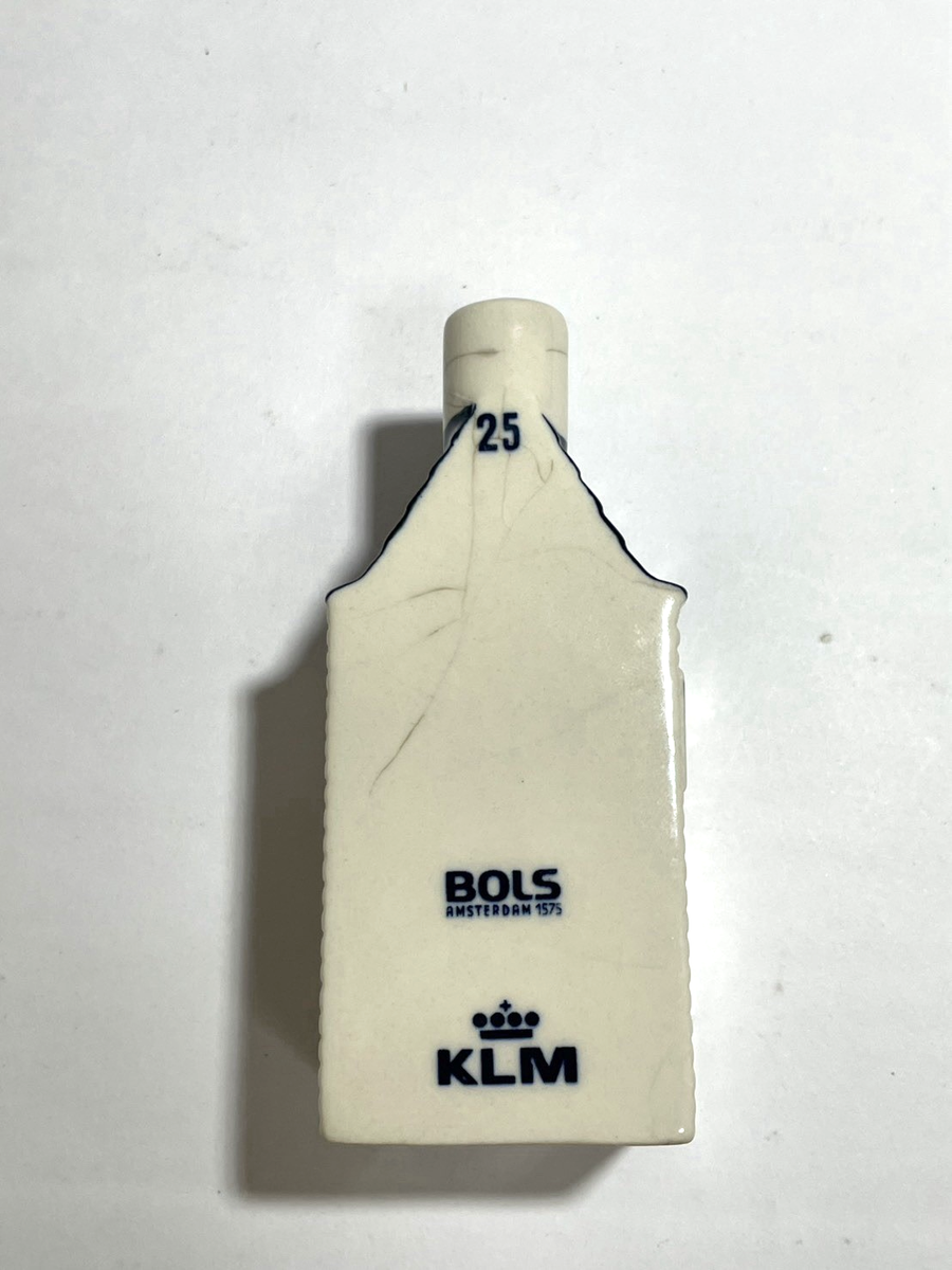 KLM Blue Delft House Empty Bottle Amsterdam Set of 12 Used from KLM Blue Delft House Empty Bottle Amsterdam Set of 12 Used from