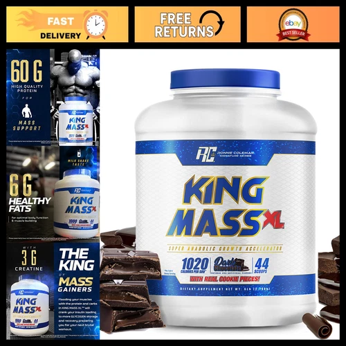Mass Gainer Protein Powder - 60g Protein, 180g Carbs, 1000+ Calories, Chocolate, deal from eBay