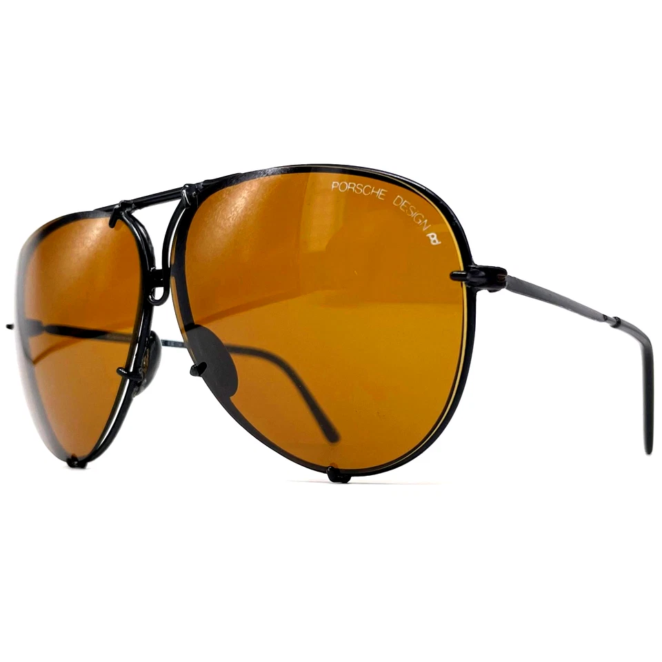 Vintage PORSCHE DESIGN By CARRERA 5623 Sunglasses - Austria 80's - Black / Brown - Image 2 of 4