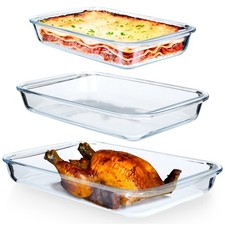 Auflaufform Glas 1,6/2,2/3 l 3er Set Ofenform...