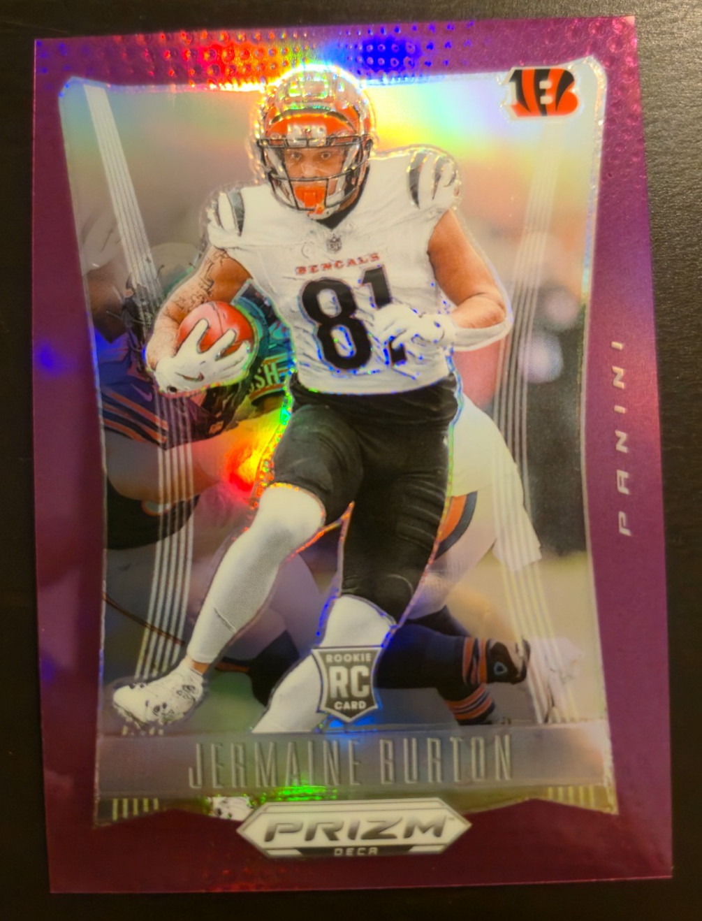 JERMAINE BURTON 2024 PANINI PRIZM DECA FOOTBALL PURPLE ROOKIE CARD RC /99 #63