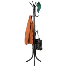 Coat Rack, Hall Tree, Freestanding Organizer, , Hat, Jacket, Purse, Metal, 18L