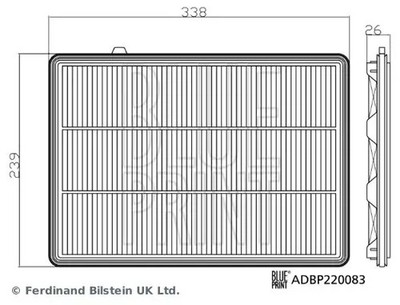 Luftfilter Filtereinsatz ADBP220083 BLUE PRINT für INFINITI QX50 II