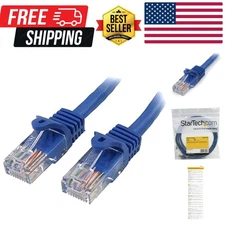 com Cat5e Ethernet Cable10 ft - Blue - Patch Cable - Snagless Cat5e Cable - N...
