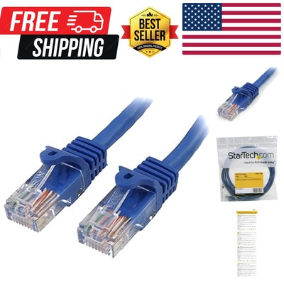 com Cat5e Ethernet Cable10 ft - Blue - Patch Cable - Snagless Cat5e Cable - N...