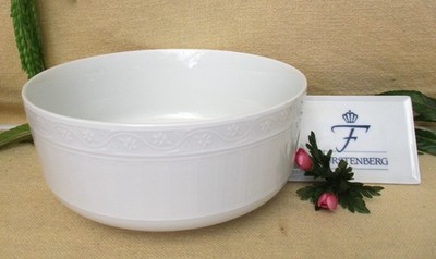 FÜRSTENBERG Marleen weiß - 1 Schüssel 19 cm  - selten -