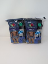 Lot Of 2 Fruit Of The Loom Mens Assorted Color Fashion Briefs 6 Pack Mid Rise XL