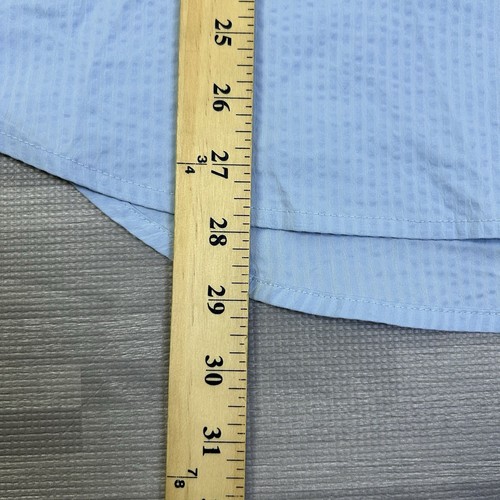 Nike Life Seersucker Button-Down Shirt Short-Sleeve Mens Medium FN3222 Blue $95 - Picture 5 of 7