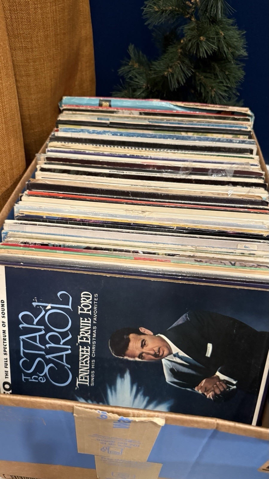 10 Random Christmas Vinyl Record Lot