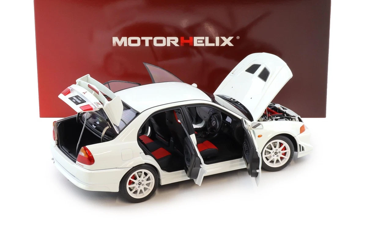 1/18 MOTORHELIX Mitsubishi Lancer EVO VI GSR T.M.E. White Diecast