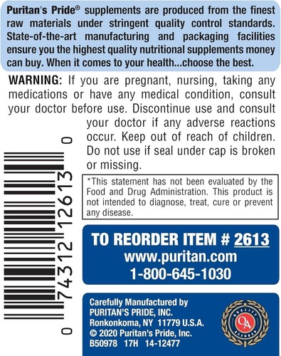 Puritans Pride Probiotic Acidophilus Tablets, White, 250 Count Gluten Free - Picture 4 of 6