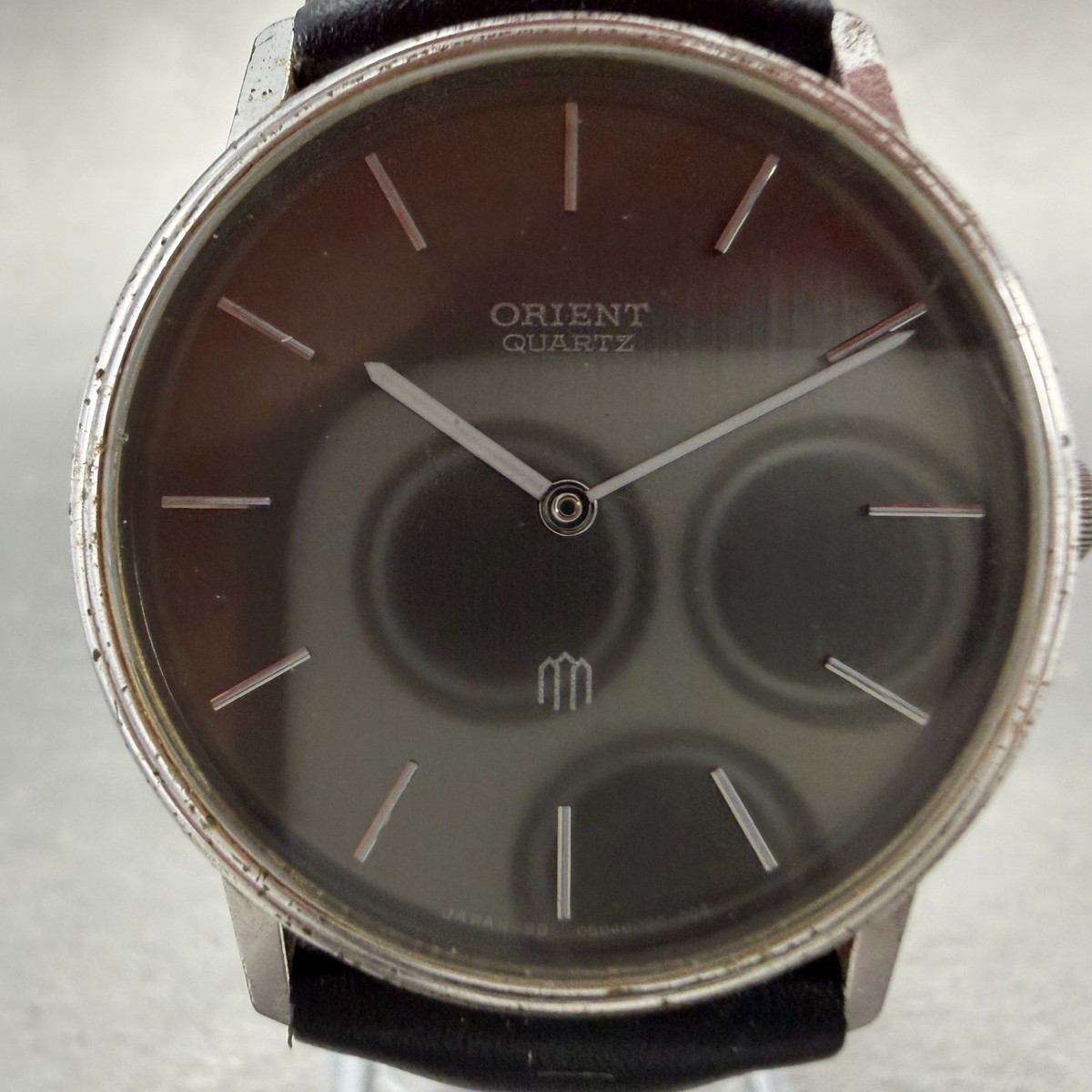 Orient Watch Men 32mm Black Dial Silver Tone Round Y050602-00 New