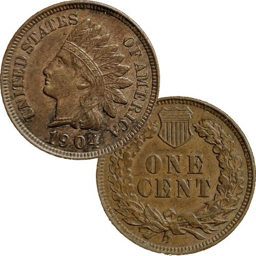 1904 Indian Head Small Cent In Almost Uncirculated Condition