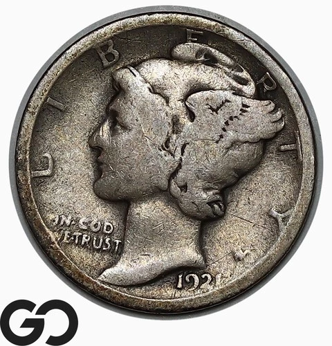 1921 Mercury Dime — photo from the most recent tracked eBay sale
