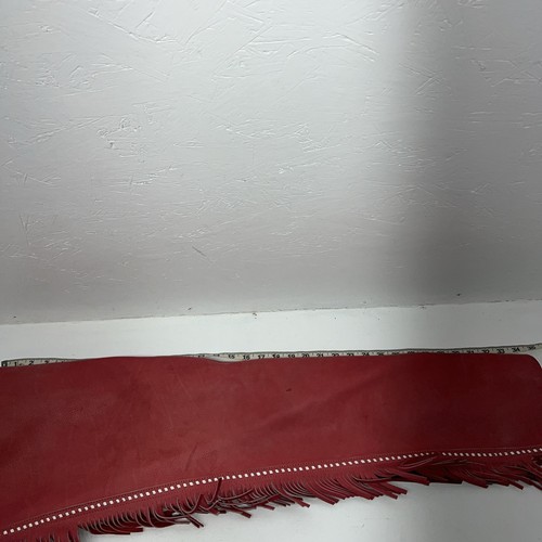 Neu aus altem Lagerbestand rote Chap-Parel Show Chaps mit Fransen verstellbare Taille 38" I-74 - Bild 12 von 17