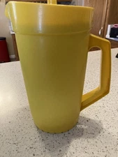Vintage Tupperware Yellow Pitcher 2 quarts  