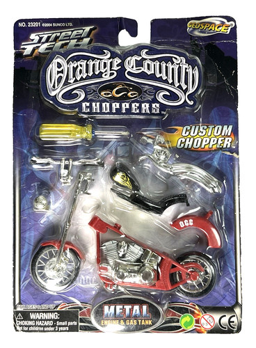 2004 Orange County Choppers, Custom Chopper Motorcycle Model Kit, 5"long, #23201