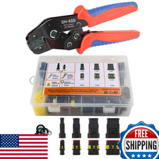 YMYP 355Pcs Waterproof Automotive Wire Connectors Kit w/Ratchet Crimp Tool