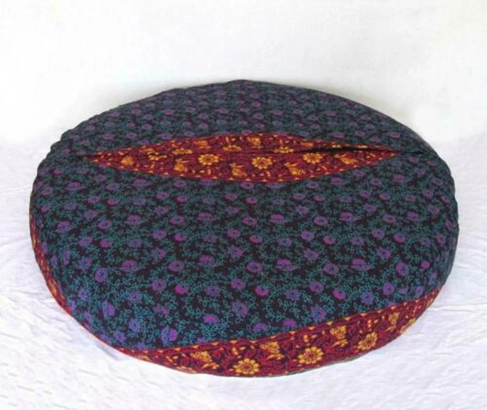 Funda de cojín de piso mandala hecha a mano india redonda 35 x 35 funda de cama para perro Foto 4 de 4