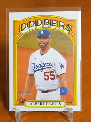 2021 Heritage High Number Base #687 Albert Pujols - Los Angeles