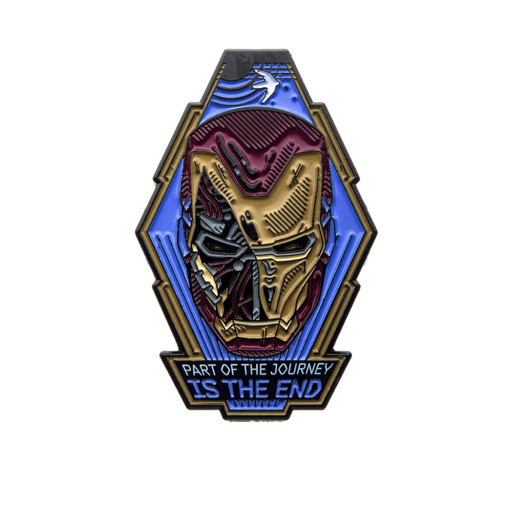 Máscara De Iron Man Con Luz - "Parte Del Viaje Es El Fin" - Pin Divertido Lindos