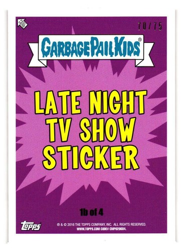 2016 GARBAGE PAIL KIDS SERIES 2 PRIME SLIME TRASHY TV PICK YOUR CARD BLOODY RED - Picture 271 of 323