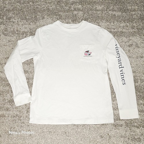 3 Vineyard Vines Christmas Dog Mountain Whale Long Sleeve Shirts Boys Lot L 16 - Picture 2 of 11