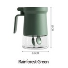 Kitchen Seasoning Jar Glass Spice Container Salt Condiment Pot with Lid + Spoon