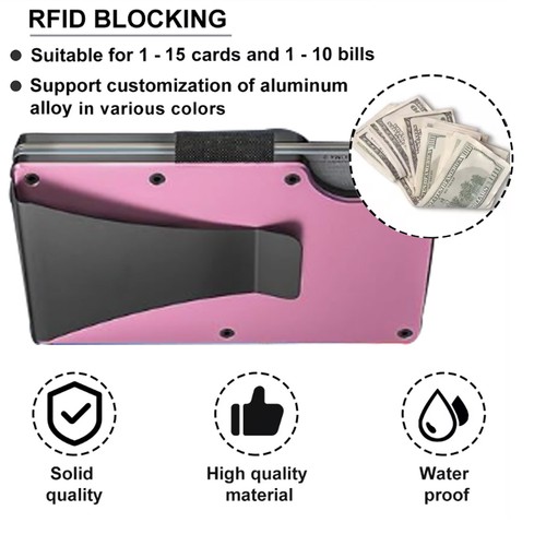 Men Metal Wallet Smart Aluminum RFID Blocking Credit Card Holder Money Clip - Picture 41 of 98