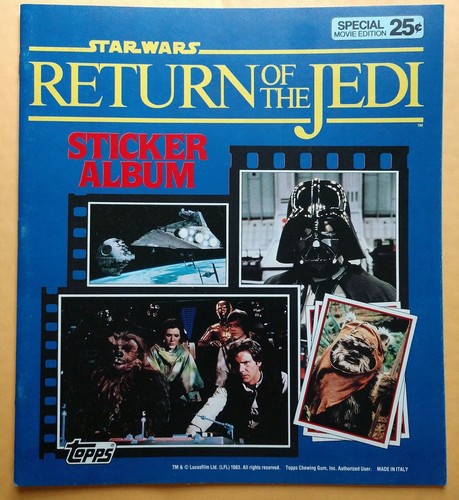 1983 STAR WARS UNUSED STICKER ALBUM) PANINI TOPPS ITALY VINTAGE ROTJ RETURN JEDI - Picture 2 of 6
