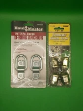 Haul Master 1/4" 2 Pc Cargo D-Ring Anchor and 4 Acorn Chrome Wheel Nuts