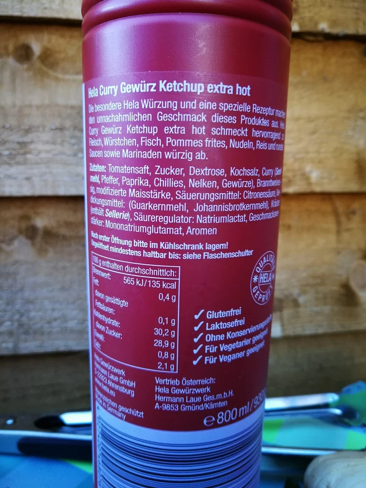 HELA Herb Curry Ketchup EXTRA SHARF Seasoning Sauce 930g. CURRYWURST - Image 2 of 3