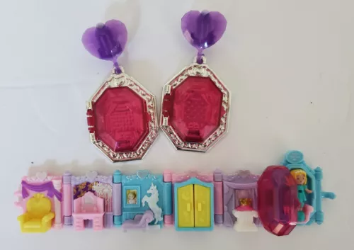 POLLY POCKET Keepsake Collection Bracelet & Royal Earrings One Polly Included